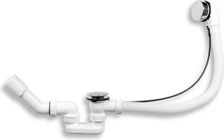 Automatická vaňová výpusť so sifónom, chróm