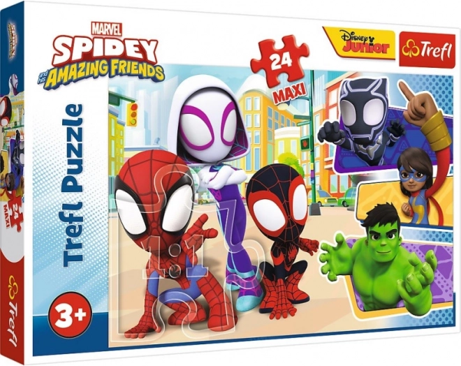 Maxi puzzle 24 dielikov Marvel Spidey a jeho úžasní priatelia Trefl