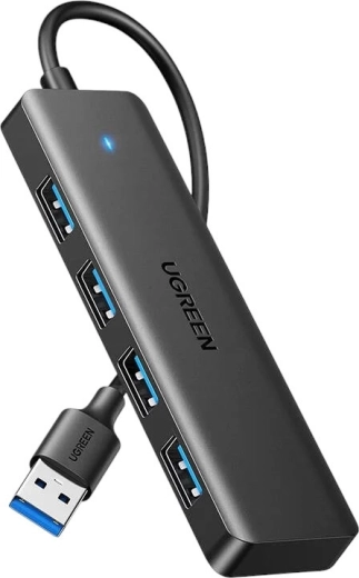 UGREEN USB-A hub 4v1 (1× USB-A na 4× USB-A), čierny