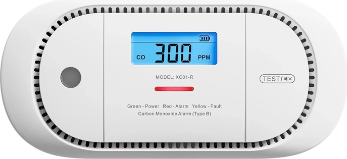 Detektor oxidu uhoľnatého X‑Sense XC01‑R s LCD displejom a vymeniteľnou batériou