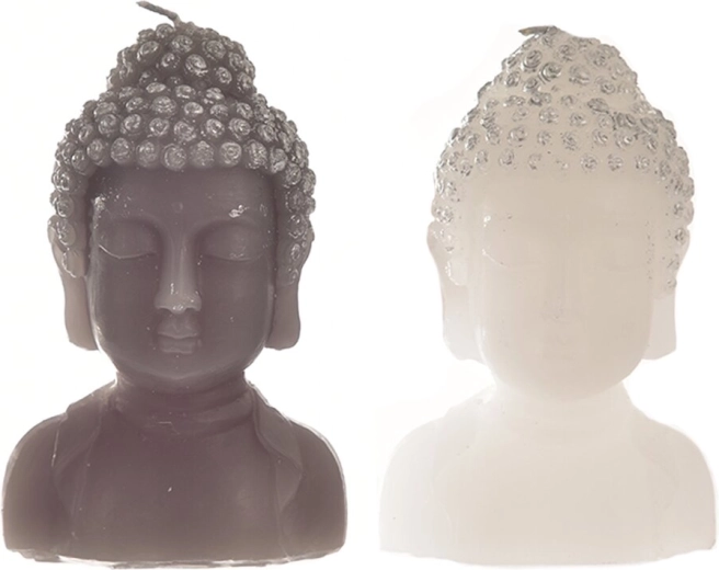 Sviečka Budha – dekoratívna figurálna sviečka 12 cm (2 varianty)