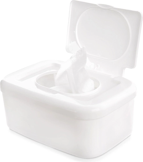 Biely zásobník na vlhčené obrúsky