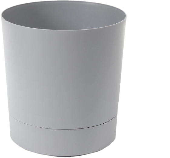 Kvetináč Aura s podmiskou 38 cm – sivý