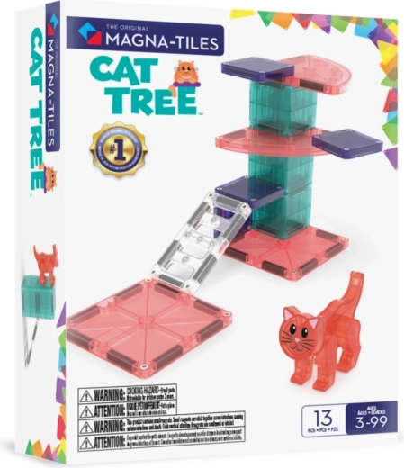 MAGNA-TILES Cat Tree magnetická stavebnica mačací strom (13 dielikov)