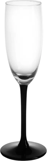 Pohár na šampanské 180 ml s čiernou stopkou