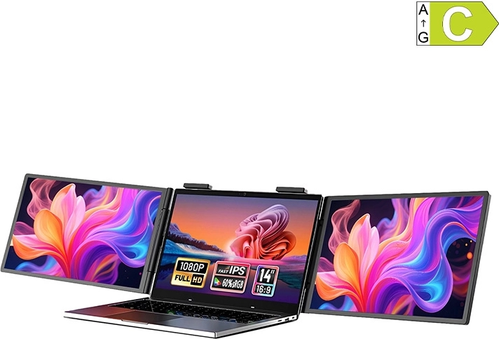 Zeuslap ZB14 duálny prenosný monitor 2× 14" Full HD