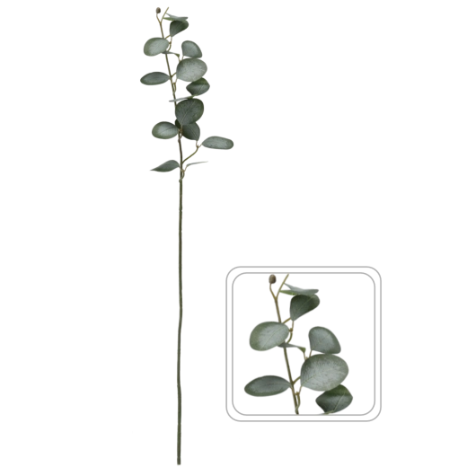 Umelá vetva so zelenými listami 90 cm