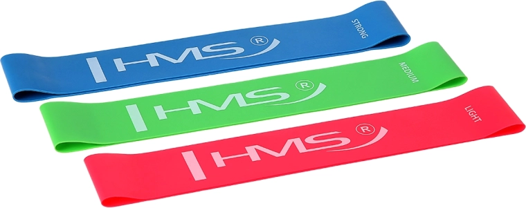 Sada odporových posilňovacích gúm HMS GU04 Slim – 3 úrovne záťaže