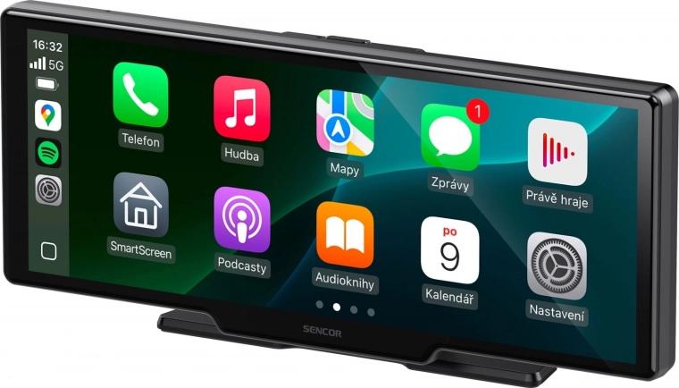 Multimediálna stanica s kamerou SCT M1090DBWT – CarPlay a Android Auto