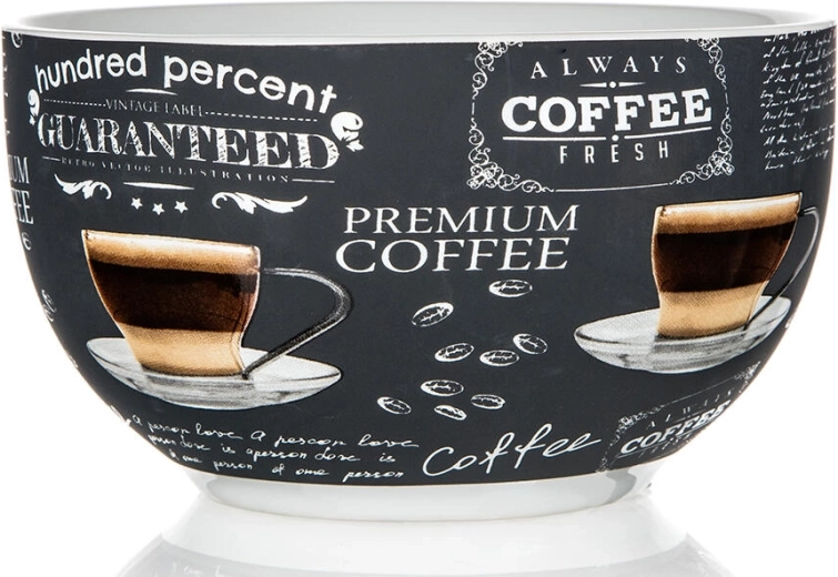 Keramická miska 550 ml 13 cm 100 Percent – biela s motívom kávy