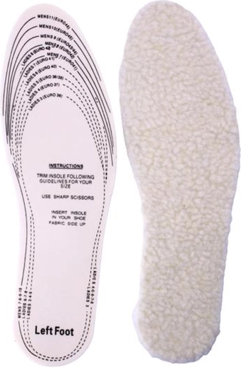 Vložky do topánok z umelej vlny a latexu – 1 pár