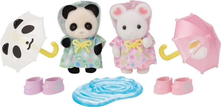 Sylvanian Families prechádzka v daždi baby duo