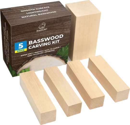 Sada lipových blokov na rezbárstvo 5 ks BEAVERCRAFT