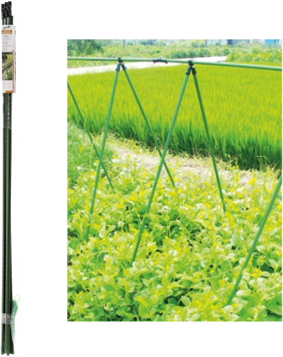 Záhradná opora s pletivom 1,5 m, priemer tyčiek 11 mm, zelená