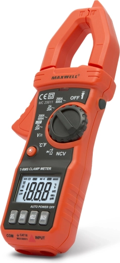 Digitálny kliešťový multimeter MAXWELL True RMS AC 600 A s LPF