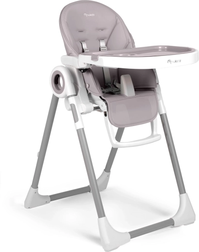 Jedálenská stolička s táckou NUKIDO Belo vresová