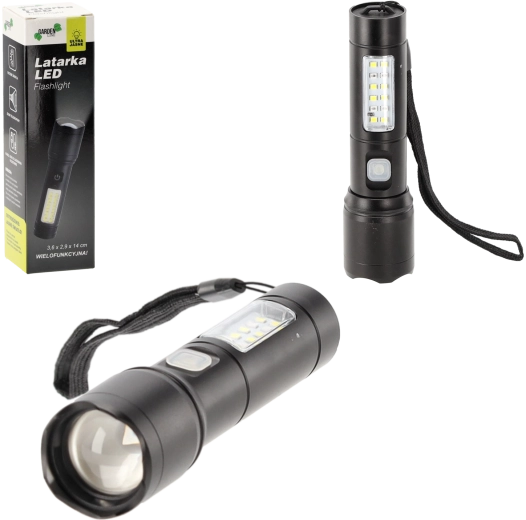 Vrecková LED baterka s USB‑C, 7 režimov, bodové aj rozptýlené svetlo