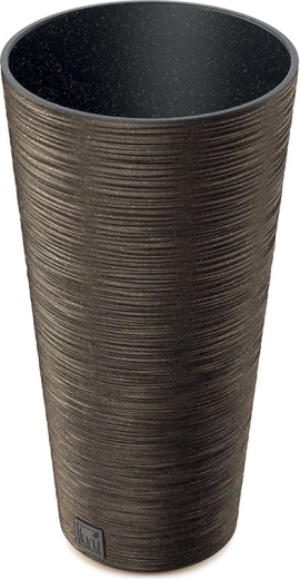 Kvetináč Furu Slim Eco Wood 30 cm – káva