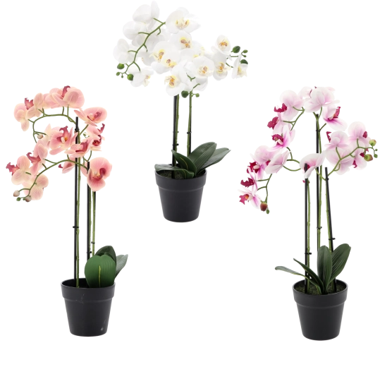 Umelý kvet orchidey mix farieb 62 cm