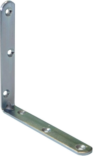 Uholník s prelismi, pozinkovaný, biely, 120 × 18 × 3 mm (10 ks)