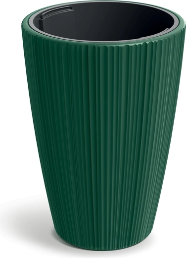Kvetináč ORO 39 cm tmavozelený s vložkou