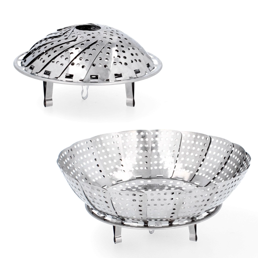 Skladací parný kôš z nehrdzavejúcej ocele 24 cm