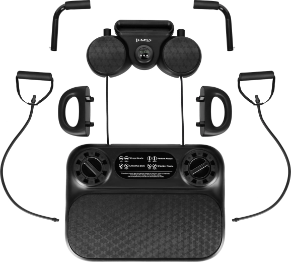 Multifunkčná tréningová doska na kliky a brucho s expandérmi HMS DBP01