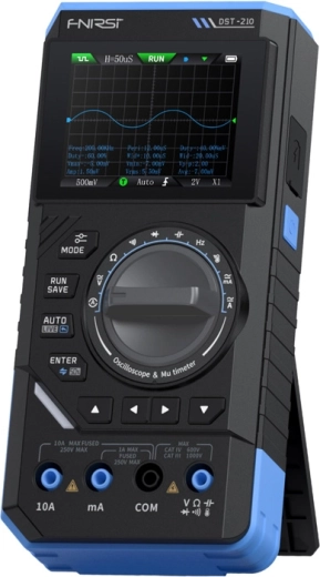 Fnirsi DST-210 ručný digitálny multimeter 3 v 1 s osciloskopom a generátorom signálu