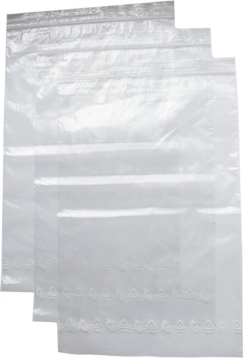 Rýchlouzatvárateľné LDPE vrecko 20 × 30 cm transparentné (100 ks)