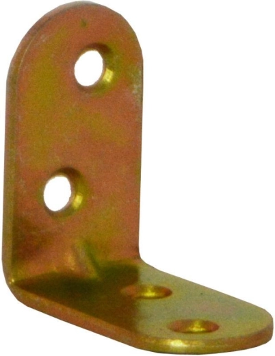 Uholník s prelismi 30 × 18 × 2 mm, žltý pozink