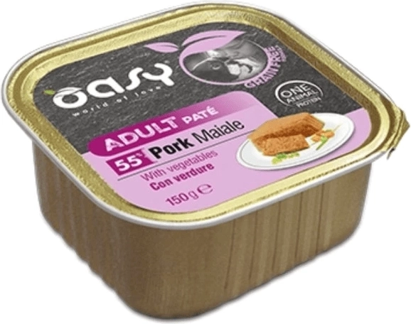Oasy paštéta bez obilnín pre dospelé psy bravčové so zeleninou 150 g