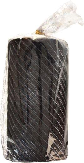 Valcová sviečka Caro čierna 7 × 14 cm