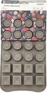Silikónová forma na pralinky, 24 prvkov, 14 × 23 cm