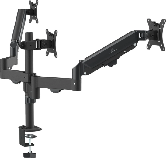 Držiak na tri monitory 17–27" s plynovými ramenami