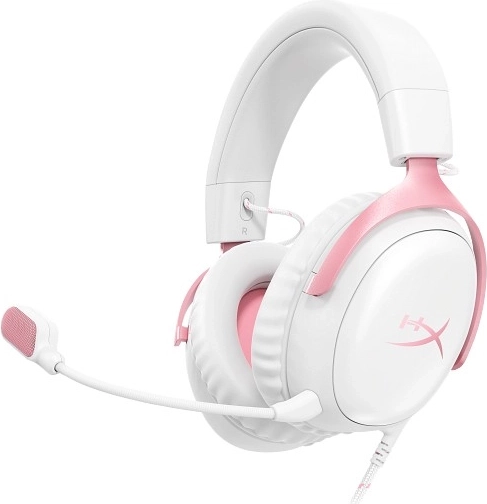 Herný headset HyperX Cloud III biely/ružový
