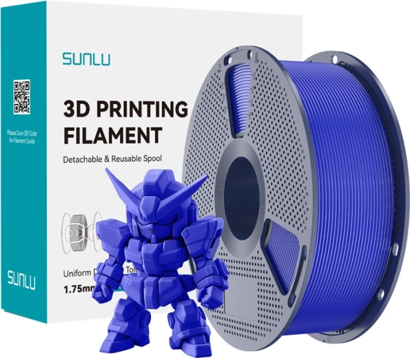 Sunlu PLA+ 2.0 filament pro 3D tlač 1,75 mm – klein blue (modrá)