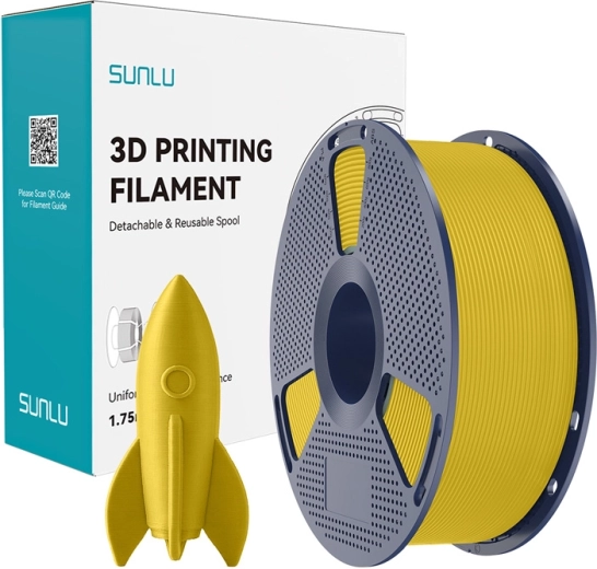 Sunlu PLA filament na vysokorýchlostnú tlač žltý
