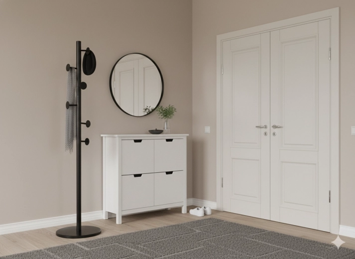 Stojanový vešiak Reda 174 cm čierny