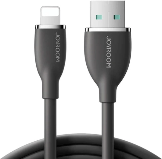 Joyroom farebný kábel USB-A na Lightning 1,2 m (čierny)