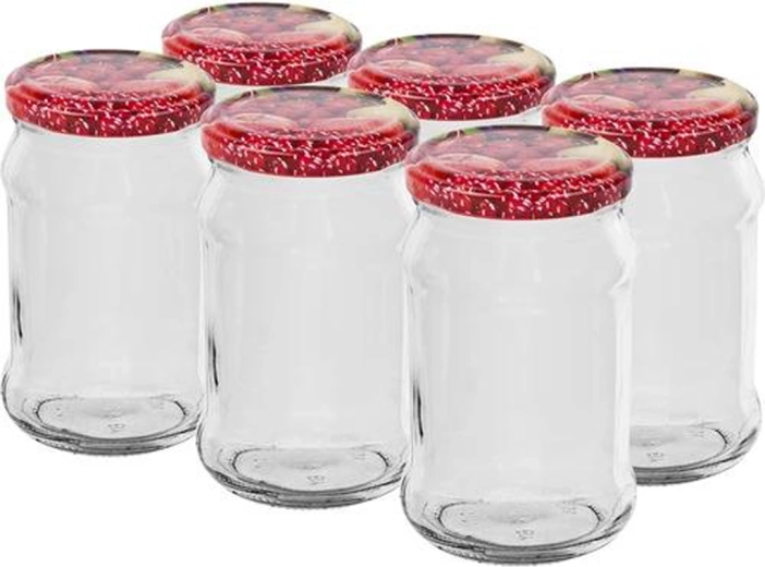 Zaváracie poháre s viečkom 300 ml, sada 6 ks