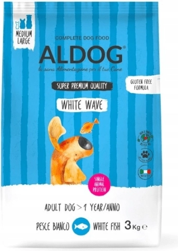 Aldog White Wave granule pre dospelé psy M/L s bielou rybou 3 kg