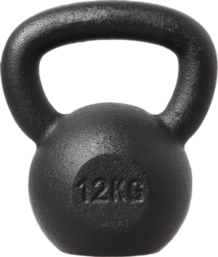 Liatinový kettlebell HMS 12 kg, čierny