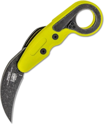 CRKT Provoke Zap vreckový karambit s kinematickým otváraním, zelený