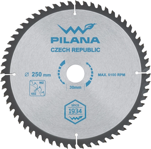 Pílový kotúč PILANA SK 5255 WZ 250 mm, 60 zubov, 30 mm