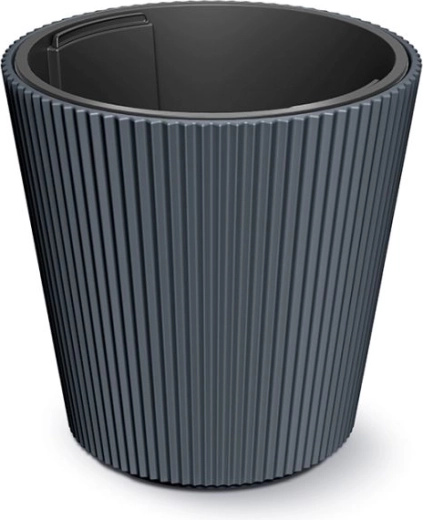 Kvetináč s vložkou Milly 39 cm antracit