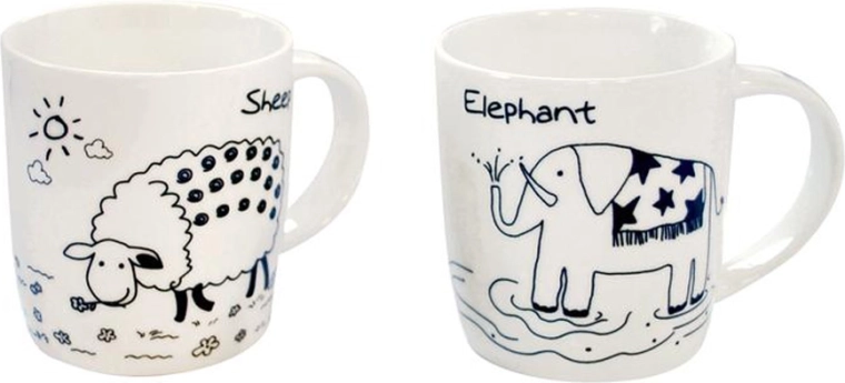 Keramický hrnček s motívom zvieratka 330 ml