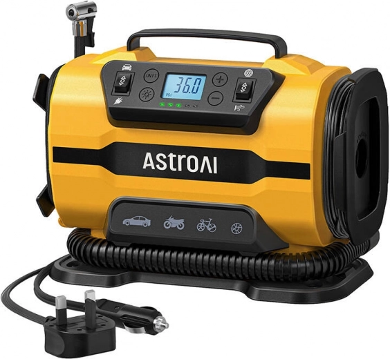 Prenosný kompresor AstroAI 150 PSI, 12V DC a 110–240V AC