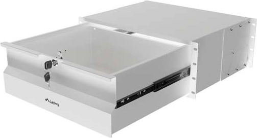 Lanberg uzamykateľná zásuvka do racku 19" 4U 360 mm sivá