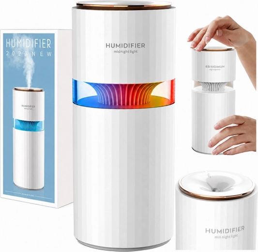 Zvlhčovač vzduchu a aróma difuzér do auta s LED podsvietením 400 ml - 1 kus