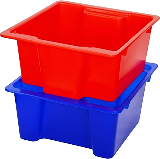 Stohovateľný úložný box 25 × 25 cm, 6 l, mix farieb